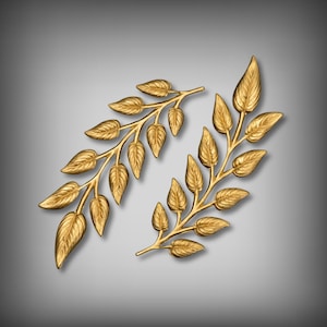 Brass Stamping, Brass Leaf, Fern Leaf, Brass Jewelry Components, Brass Findings, Jewelry Supplies, Leaf Pendant, US Brass Components