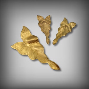 Brass Leaves, Brass Findings, Brass Philodendron Leaves, Brass Stampings, SMALL or LARGE Leaf Findings, Jewelry Supplies, Leaf Earrings