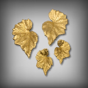 Begonia Leaves, Brass Leaf Findings, Brass Stampings, Large & Small Brass Leaf Earring Sets, Leaf Earrings, Brass Earring Supplies, 1 Pair