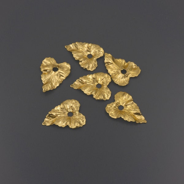 Brass Leaves, Brass Findings, Mini Brass Leaves, Jewelry Findings, Brass Rivet Leaf, Jewelry Supplies, Leaf Charms, US Brass Components