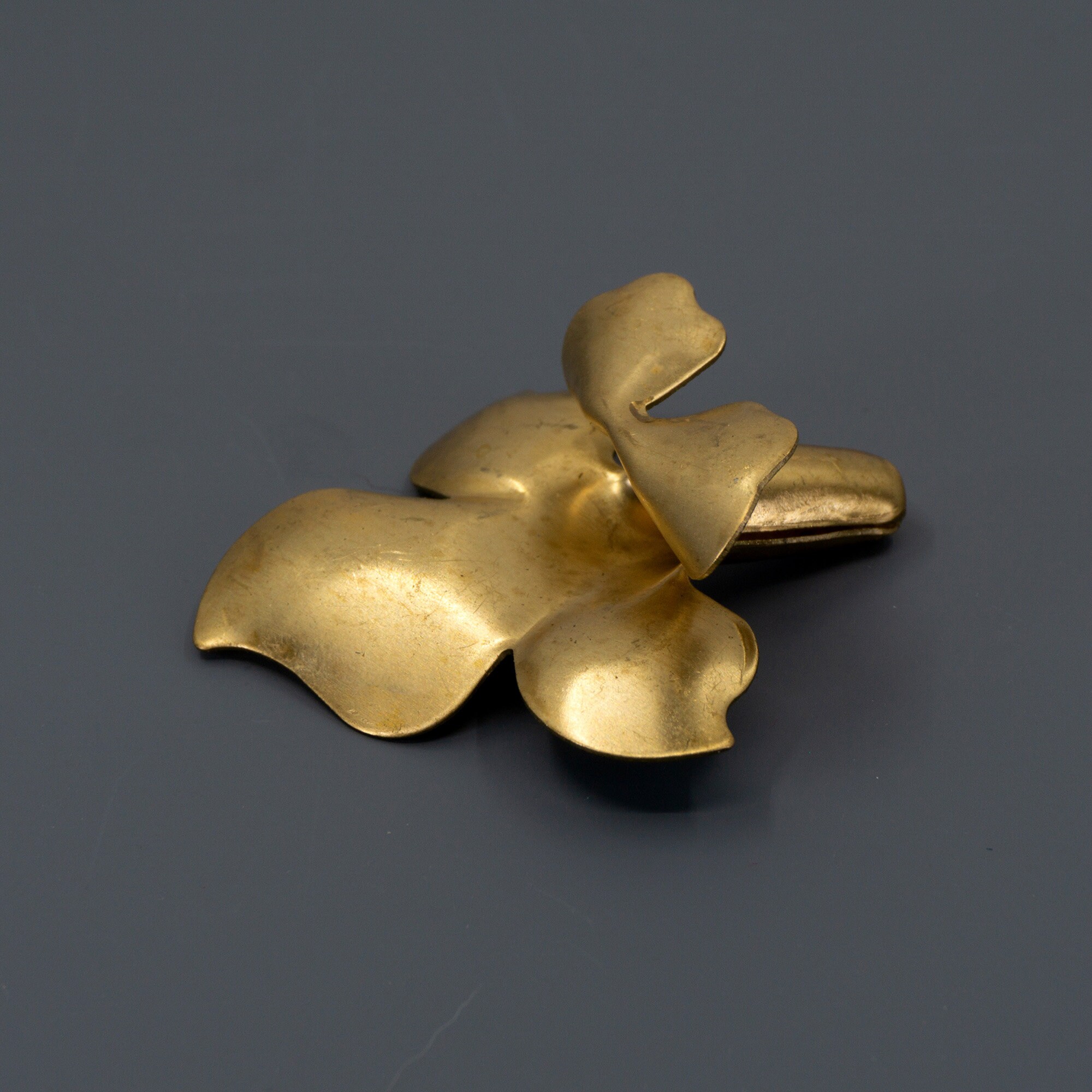 Brass Findings Brass Flower Brass ORCHID 3D Brass Flower Etsy