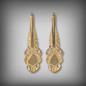 Raw Brass Earring Findings, Art Deco Earrings, Brass Finding, Brass Earring Drop, Earring Accessories, Earring Connector, Dangle Earrings