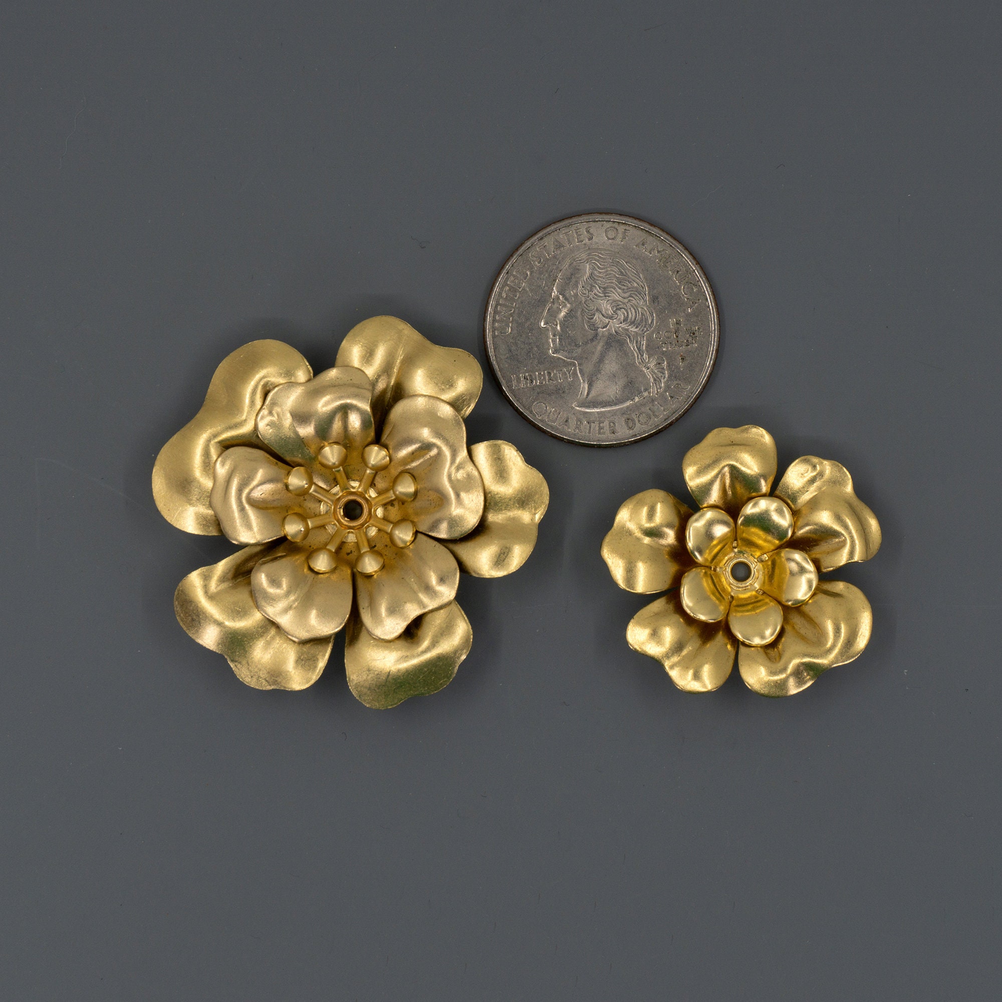 Brass Findings, Brass Flower, Raw Brass Riveted Flower, 3D Brass Flower, Riveted  Brass Layered Flower, Raw Brass Settings, 2 Sizes -  Canada