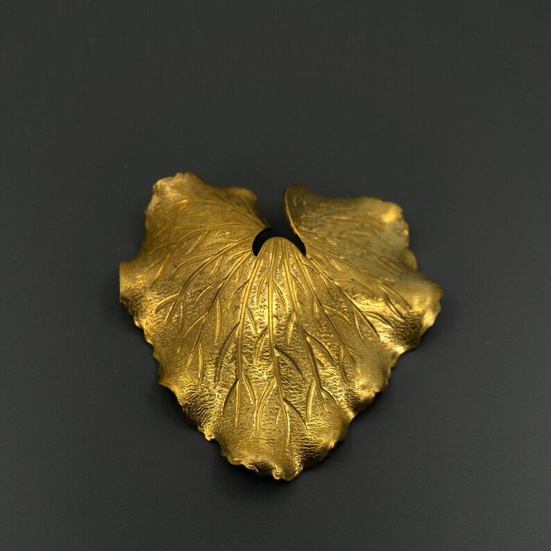 Leaf Brass Jewelry Components Jewelry Findings 3D Leaf Etsy