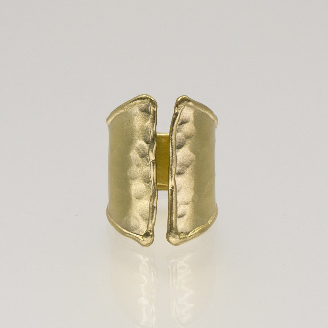 Hammered Brass Ring Raw Brass Hammered Ring Handmade Gold Etsy Nederland