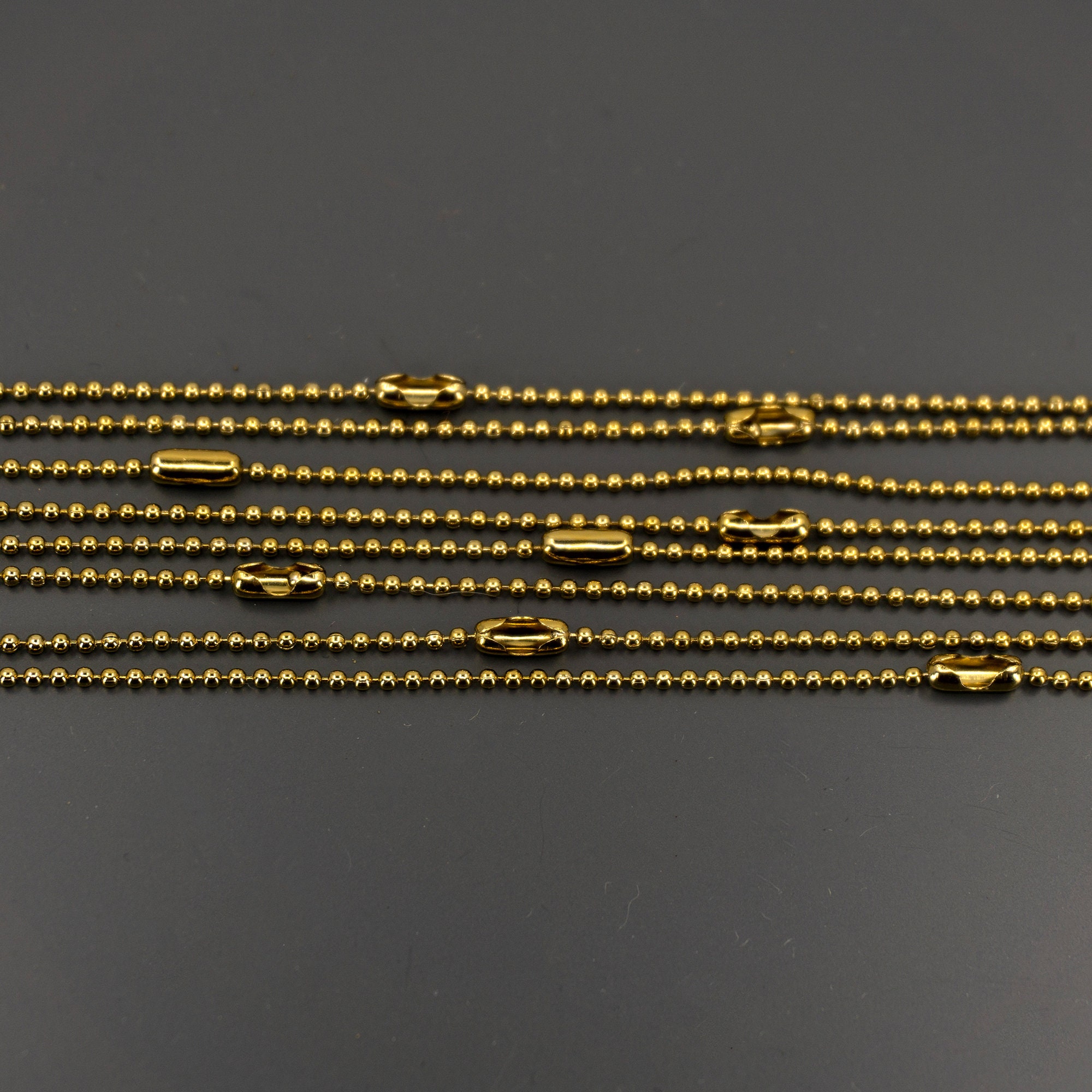 1.2MM Ball Chain Necklaces Brass Ball Chain Antique Gold Etsy