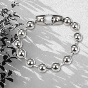 8mm Oversized Stainless Steel Ball Chain, Non Tarnish Chain,silver