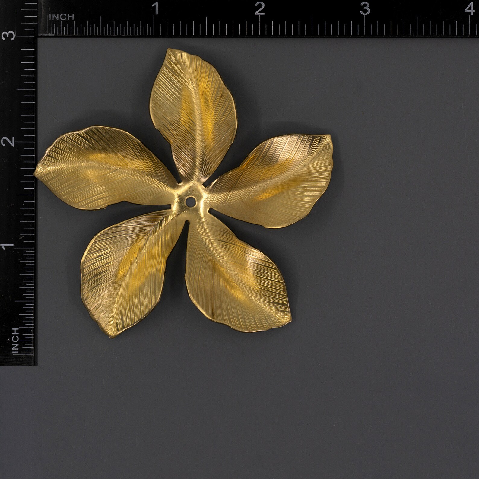 Brass Flower Brass Findings HUGE Brass Flower 5petal Brass Etsy
