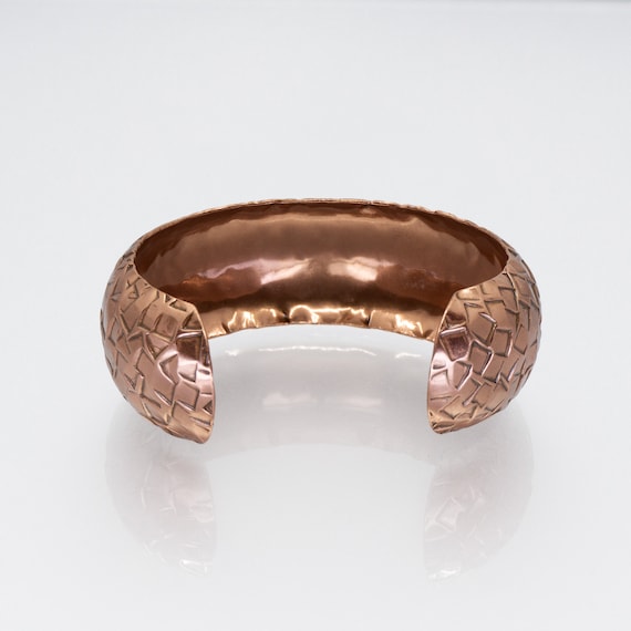 Hammered copper cuff bracelet discount