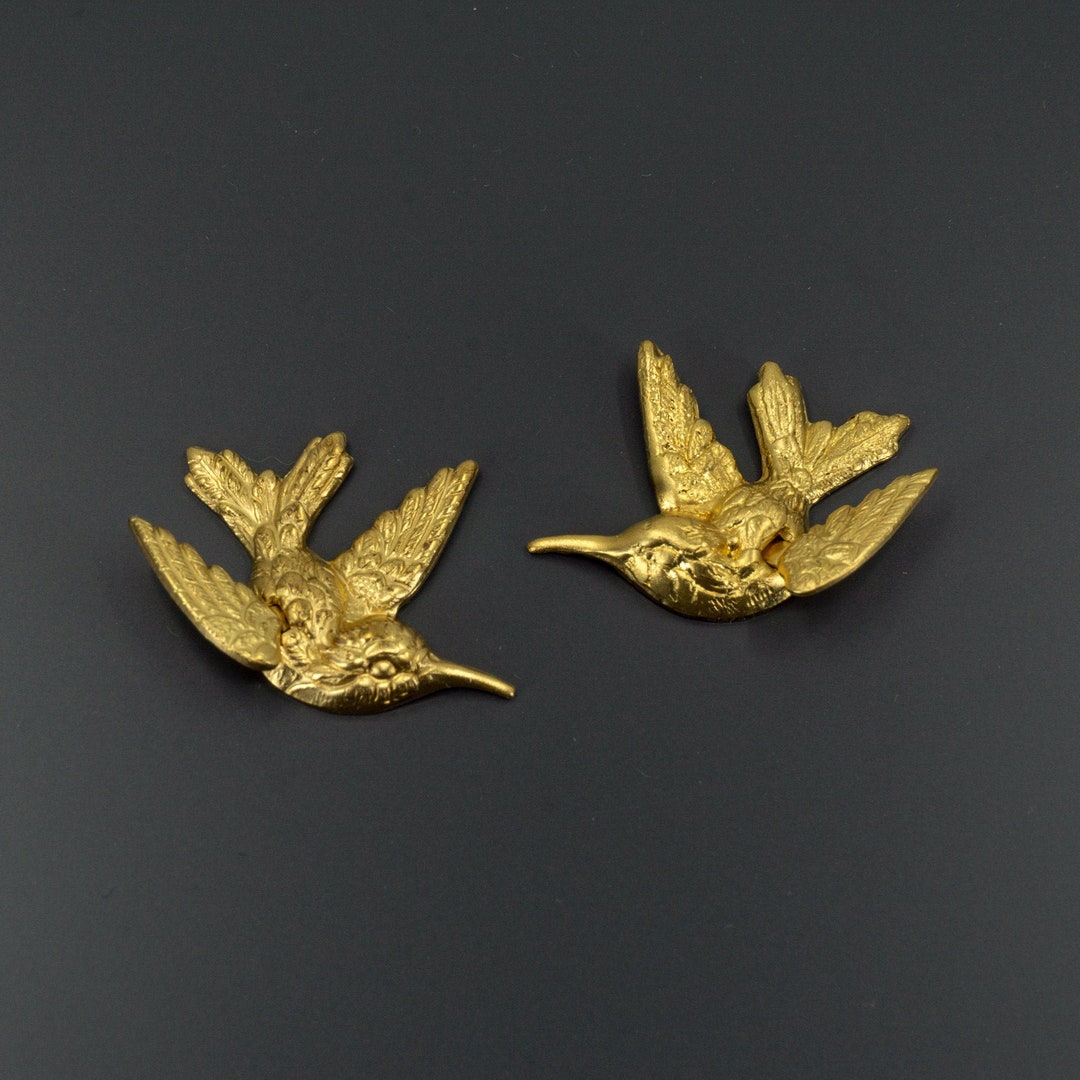 Brass Bird MINI Brass Hummingbird Focal Brass Jewelry Etsy