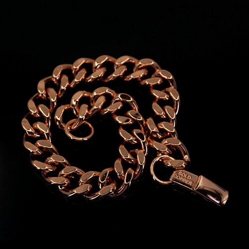 MENS HEAVY Copper Bracelet Cuban Link 