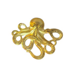 Natural Brass Octopus Focal: DIY Jewelry Component (53x64mm) Bild 8