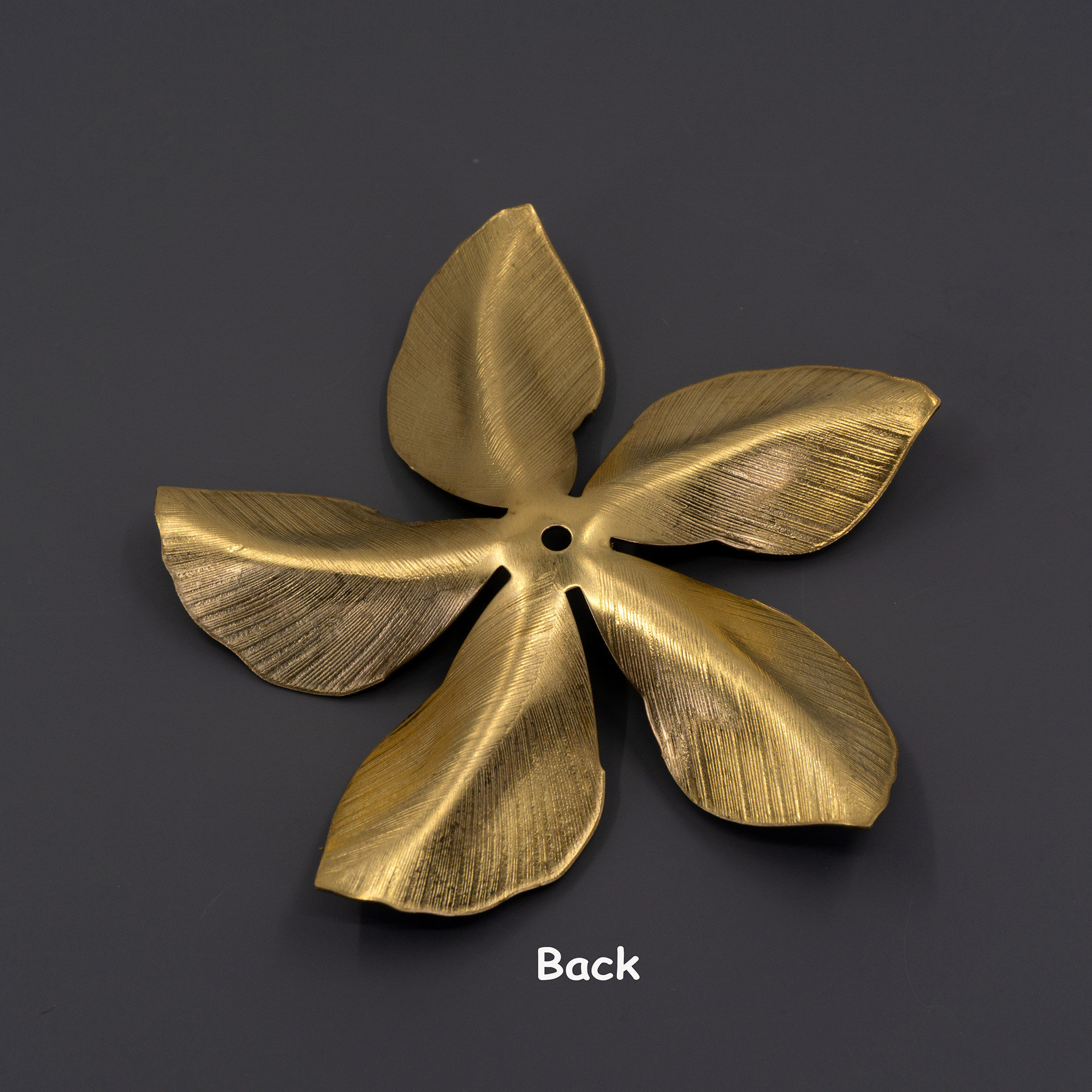 Brass Flower Brass Findings HUGE Brass Flower 5petal Brass Etsy