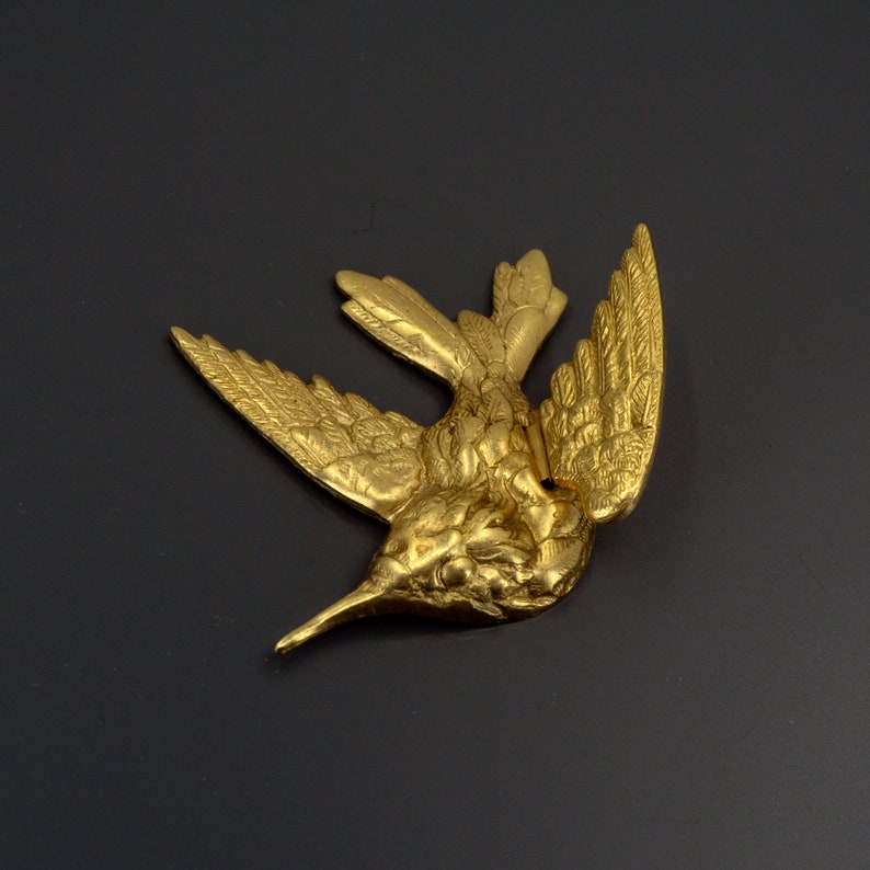 Brass Findings Brass Bird MEDIUM Brass Hummingbird Focal Etsy