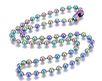 Rainbow Ball Chain - Etsy
