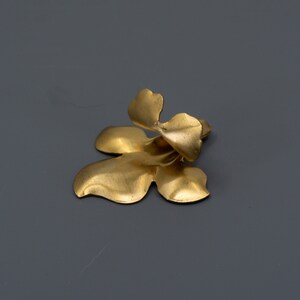 Brass Findings, Brass Flower, Brass Stampings, Brass ORCHID, 3D Brass ...