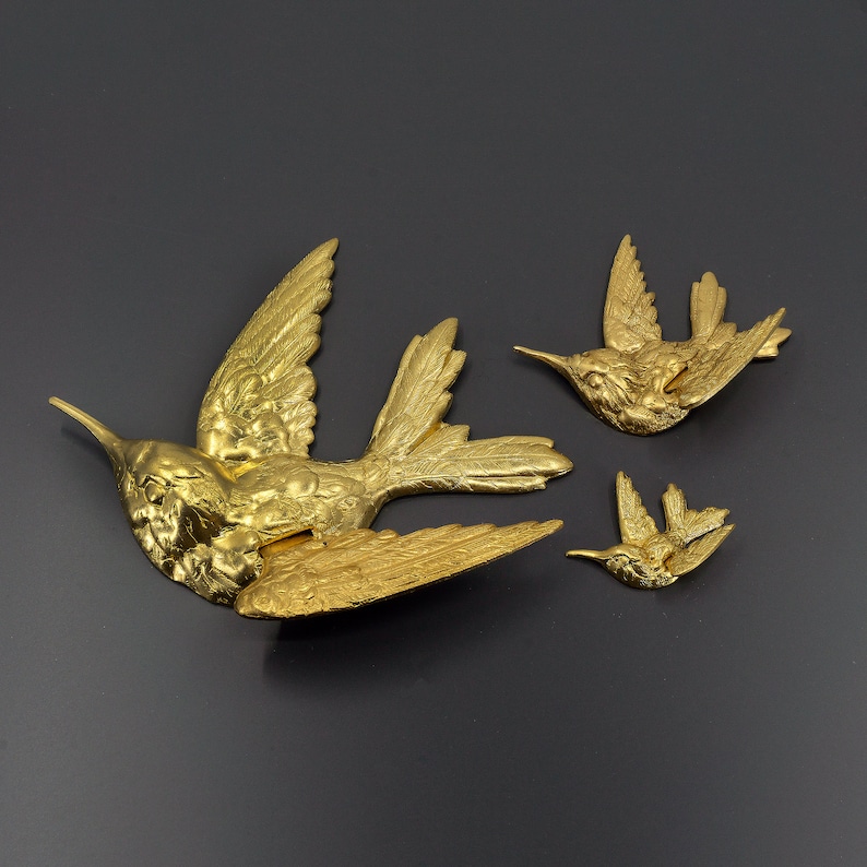 Brass Bird MINI Brass Hummingbird Focal Brass Jewelry Etsy