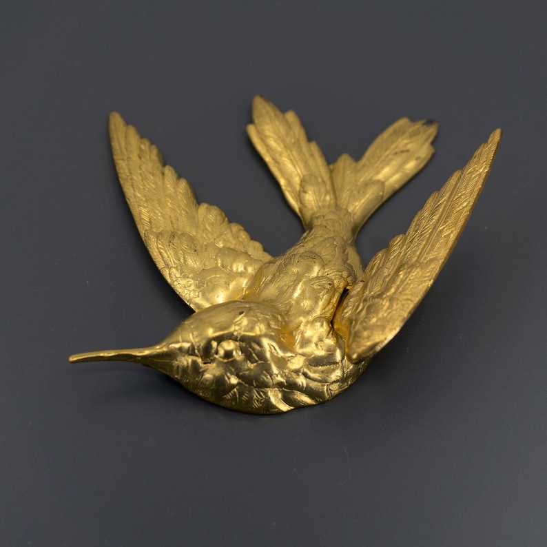 LARGE Brass Hummingbird Focal Brass Jewelry Component Etsy