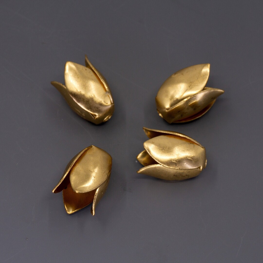 Brass Bead Caps, Brass Flower Bead Cap, Brass Findings Brass Bead Cap