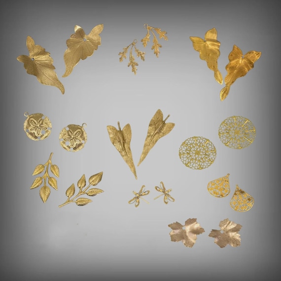 Raw Brass Earring Findings: 12 Pair DIY Jewelry Making Supplies