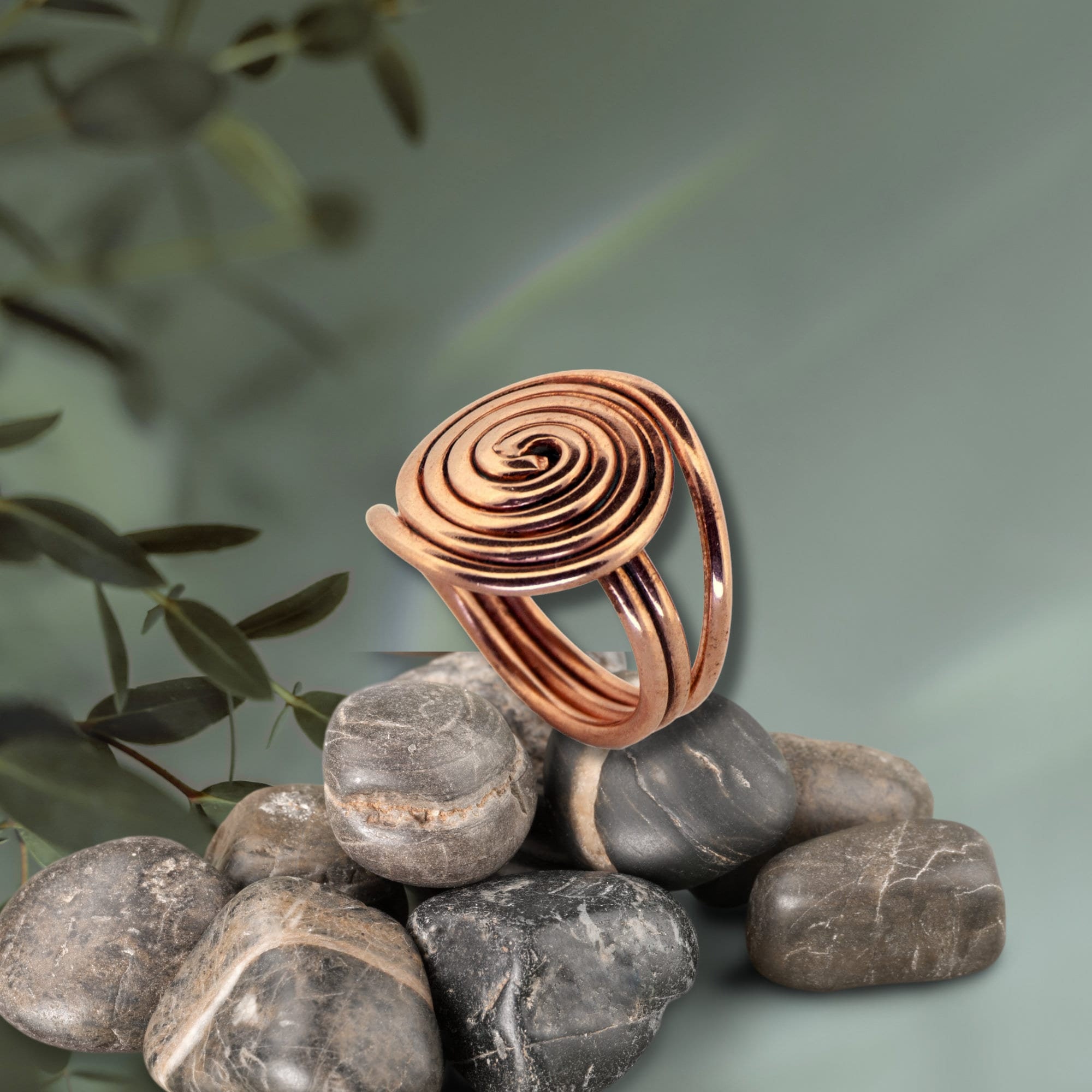 Beautiful Copper Wire Ring in a Hand Wired Design of Pure Solid