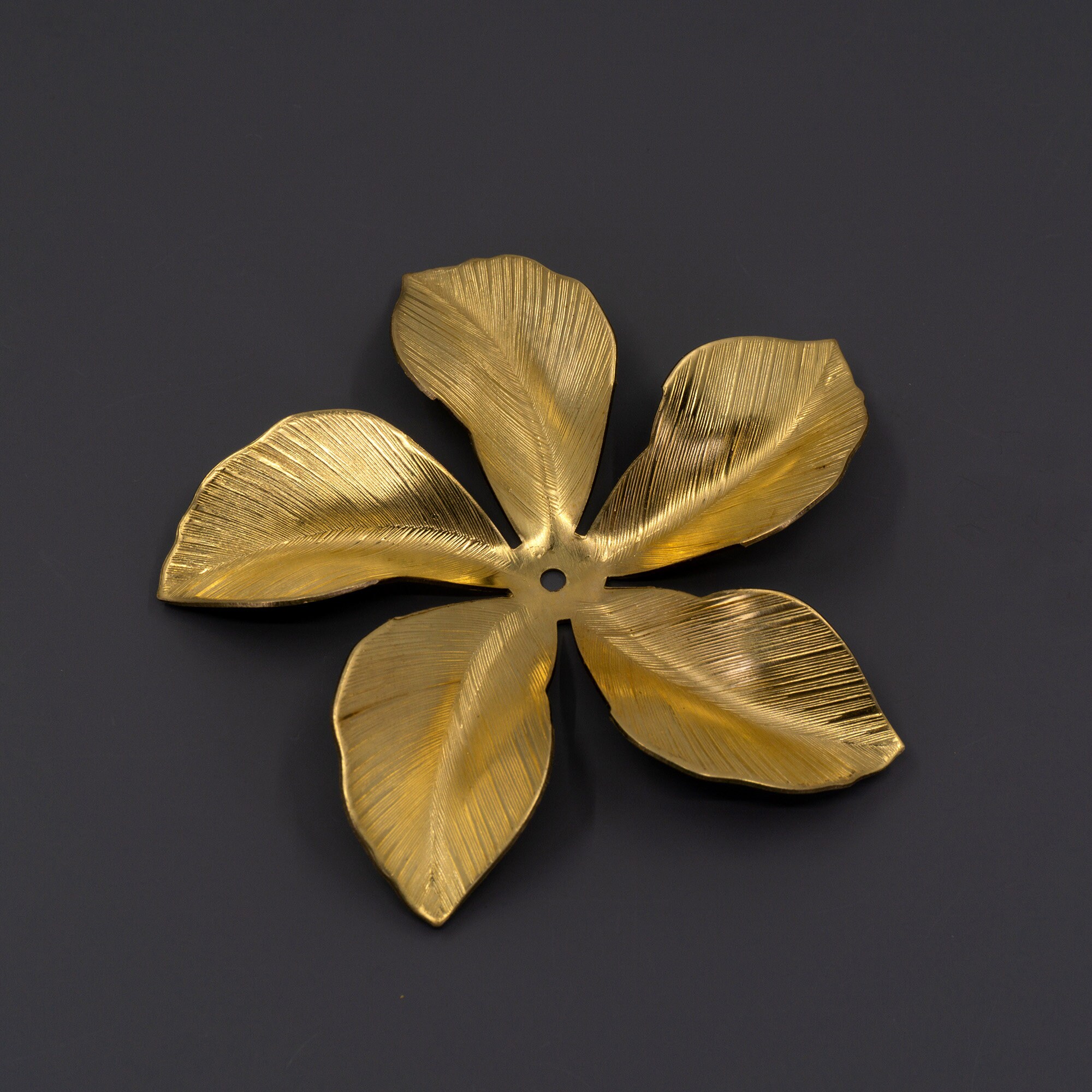 Brass Flower Brass Findings HUGE Brass Flower 5petal Brass Etsy