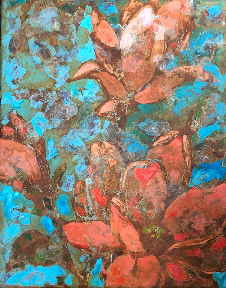 Rusty Floral with mica