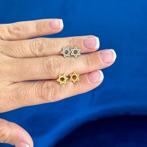 Jewish Star of David Earrings - Magen David Earrings - Jewish Jewelry - Star Stud Earrings