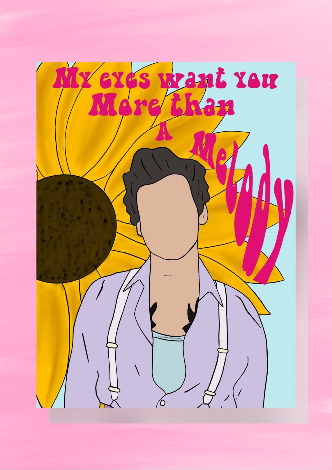 Harry styles print / sunflower print / sunflower lyrics / Etsy