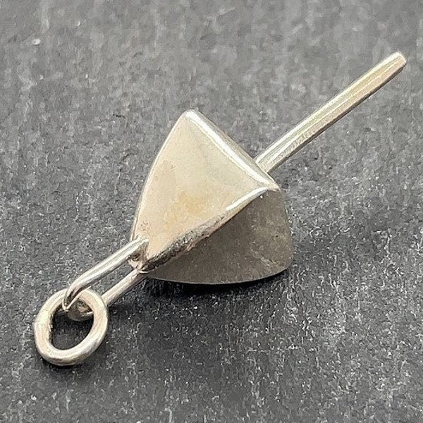 Vintage Sterling Silver Dreidel Charm Pendant