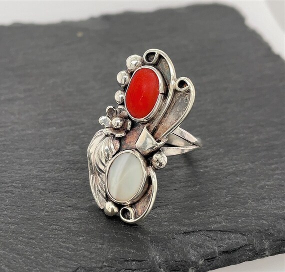 Buy Ceylonmine Natural Stone Red Coral/Moonga Stone Silver Plated Finger  Ring Good For Astrology Online at Best Prices in India - JioMart.