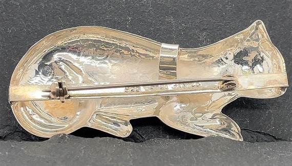 Vintage Sterling Silver Leopard Brooch Pin Neckla… - image 3