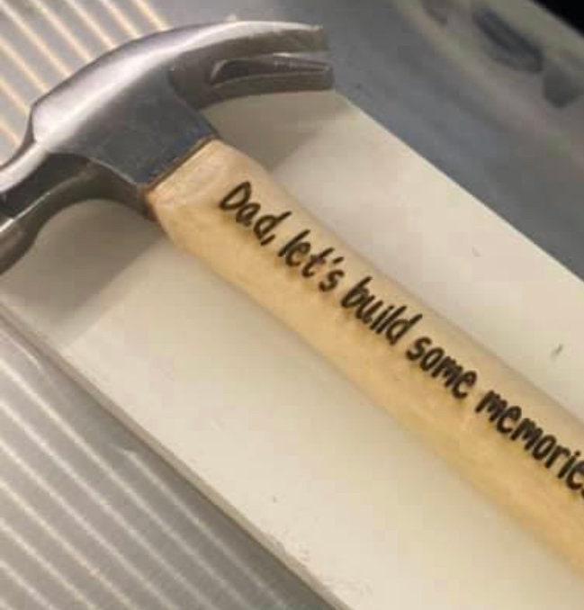 Laser Etched Claw Tooth Hammer With Personalized Message. Etsy