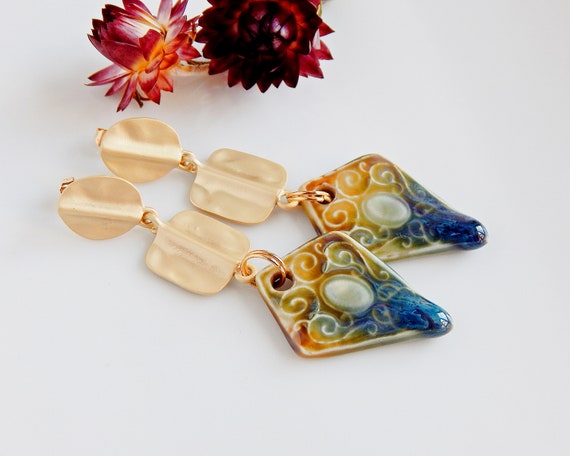 Etsy ceramic earrings deals