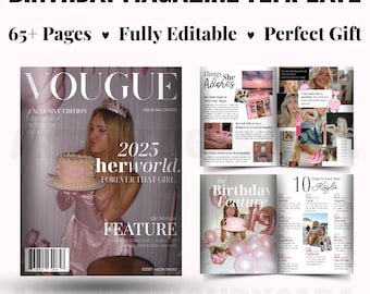 Custom Birthday Magazine Gift | Editable Canva Template | Funny & Heartfelt Digital Gift for Best Friend | Last-Minute WOW Gift for Her