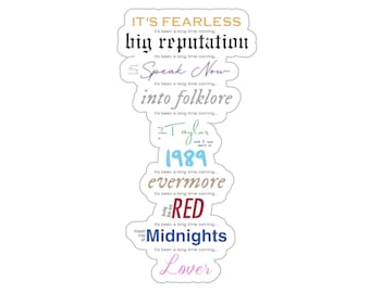 It's Been A Long Time Coming Sticker, Eras Tour Intro Sticker, Eras Tour Sticker, Lover Sticker, Eras Tour Intro Sticker