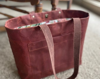 Rust Waxed Canvas Pepin Tote