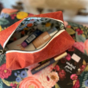 Kulturbeutel aus gewachstem Canvas (Klein) Bild 1