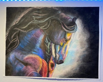 Horse Oil Pastel Etsy etsy