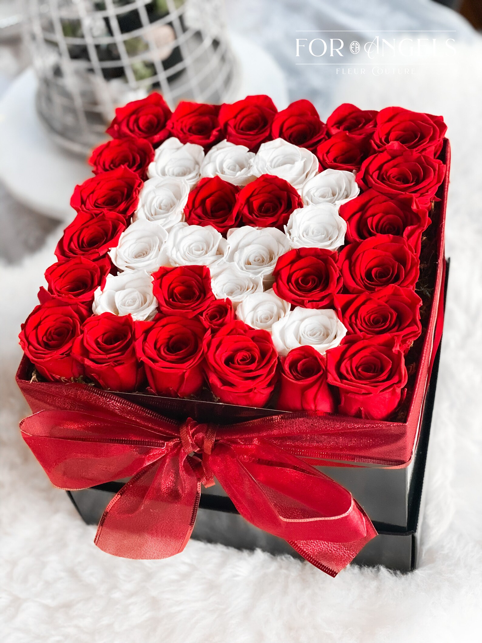 Custom Preserved Roses Box Letter Rose Box Box of Roses Etsy