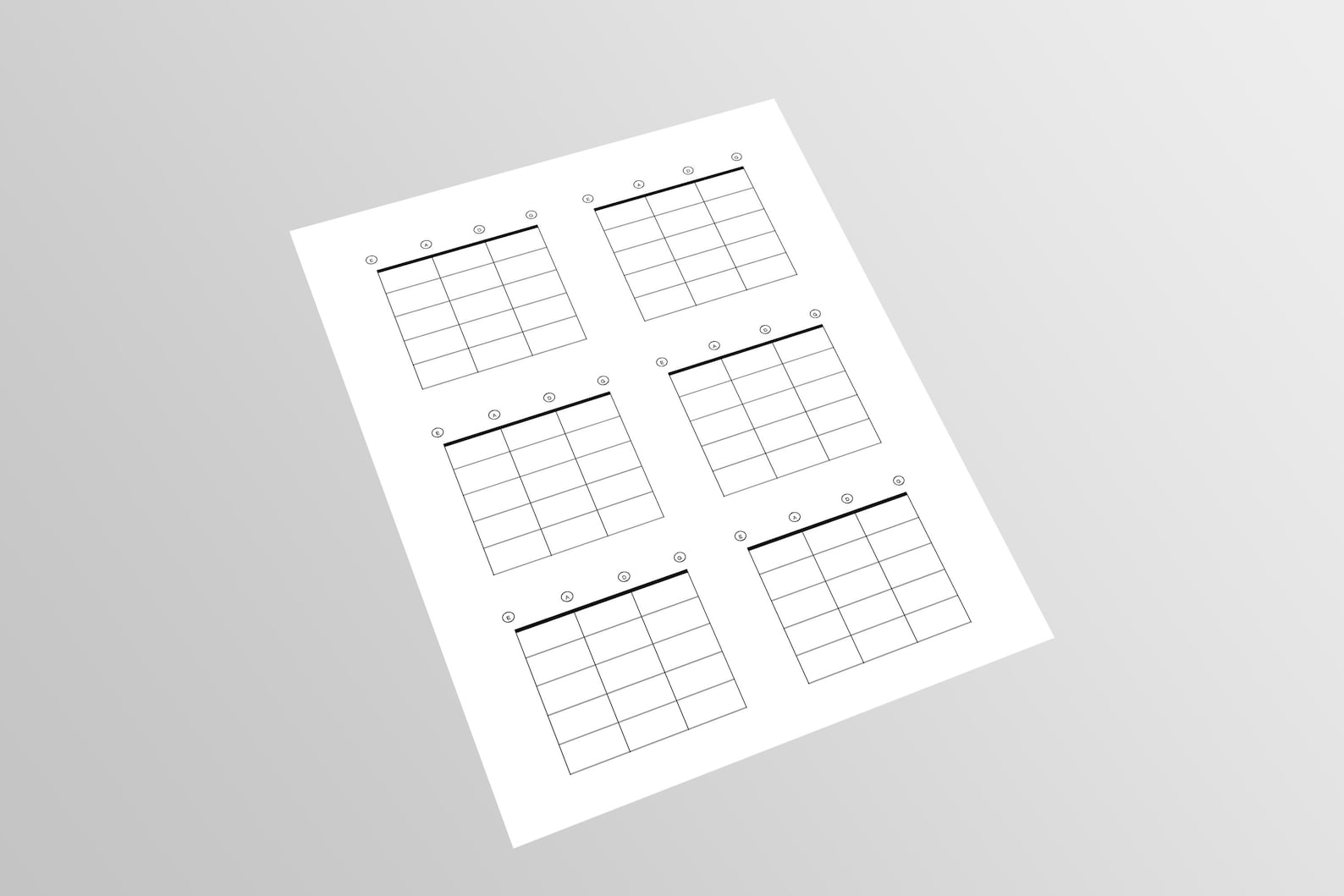 Blank Bass Guitar Chord Chart Diagrams Printable PDF A4 US Etsy