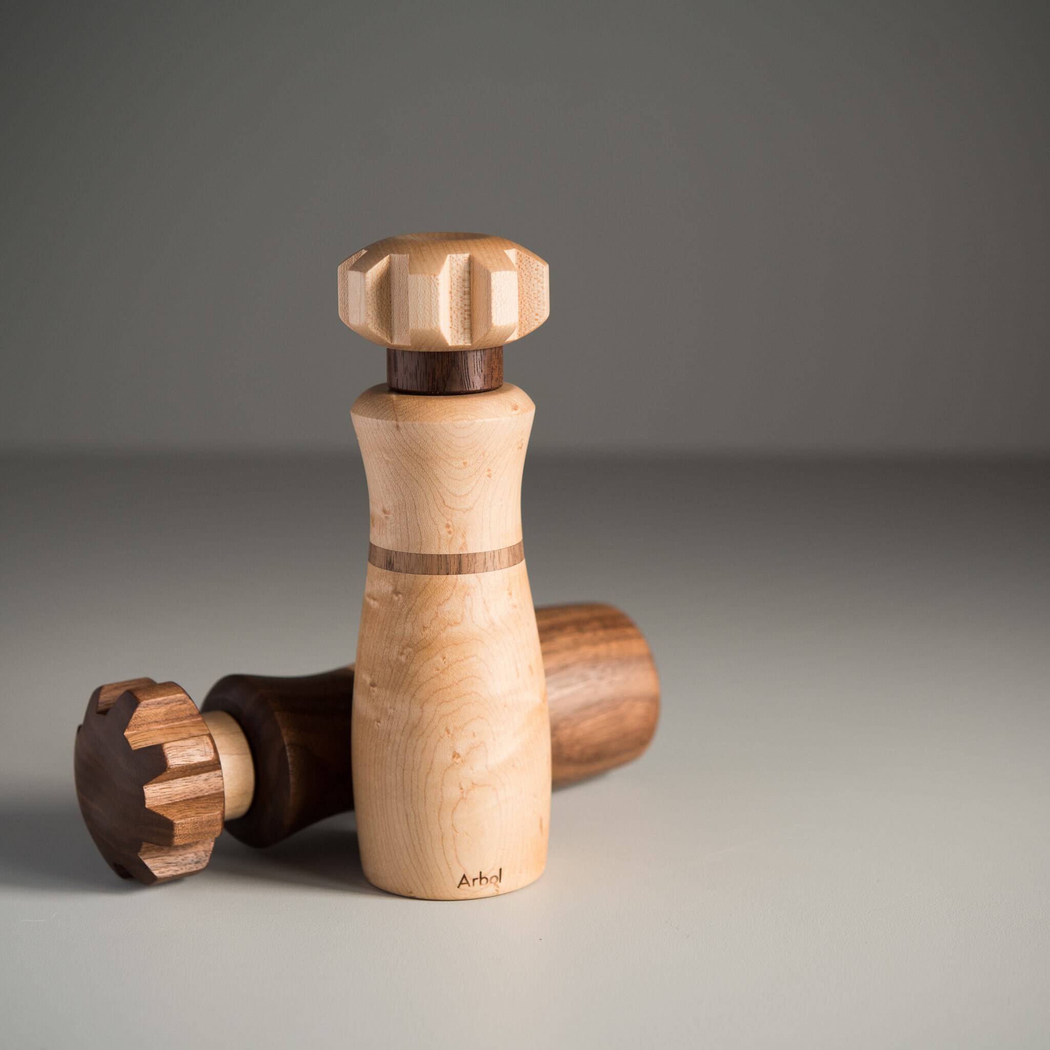 Modern Design Wooden Salt and Pepper Grinders Made in Canada Etsy