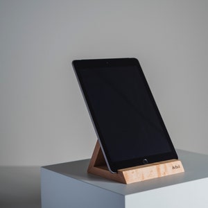 Walnut, Maple or White Oak Stand for Your Tablet, iPad or Cookbook Holder image 1