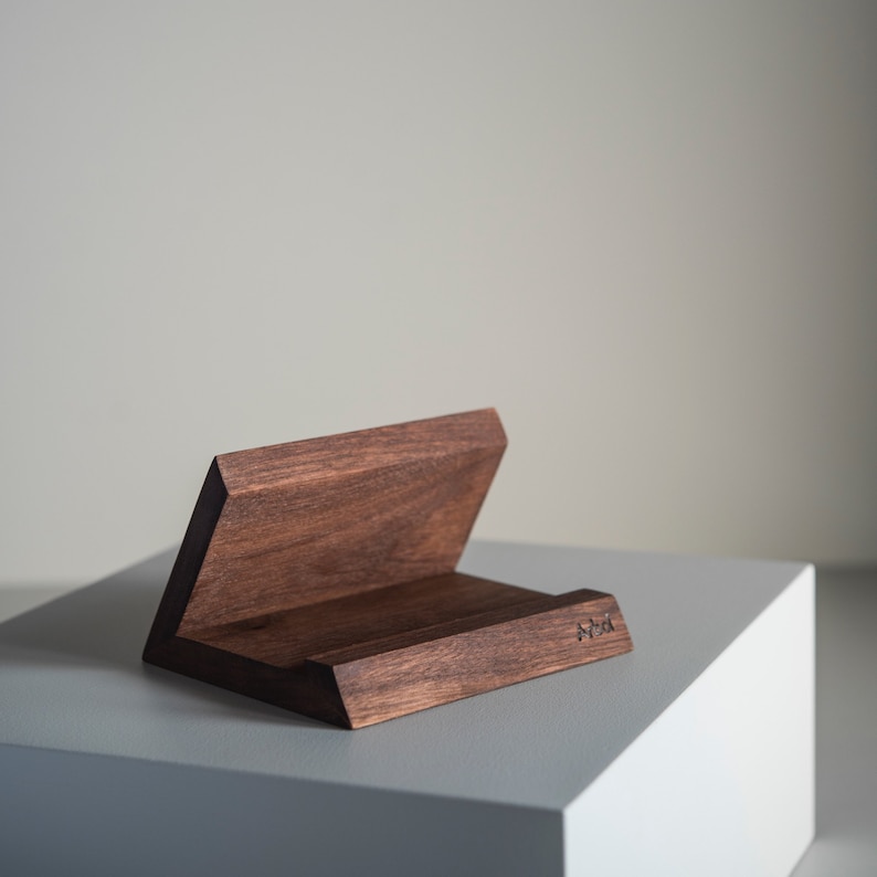 Walnut, Maple or White Oak Stand for Your Tablet, iPad or Cookbook Holder Walnut