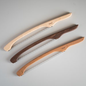 Cuchillo de violín cortador de pan de alta calidad con mango de madera de primera calidad