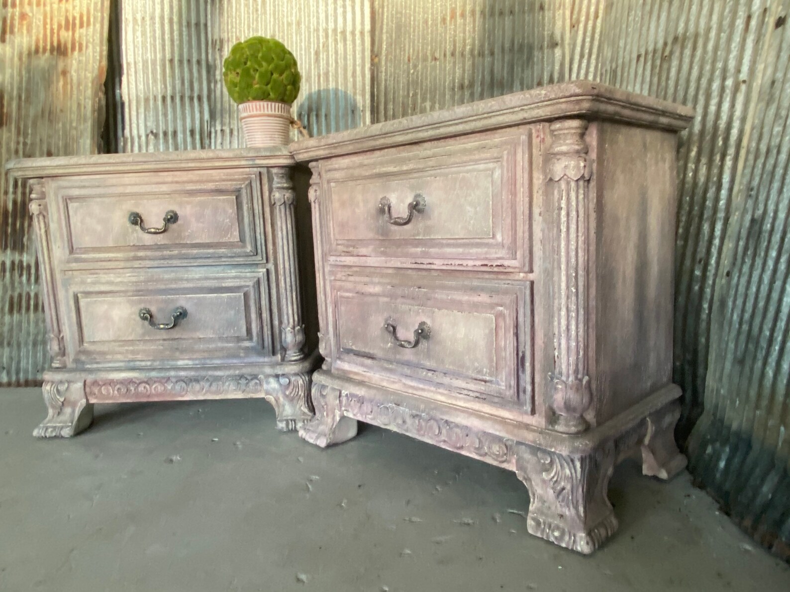 Hand painted nightstands Etsy