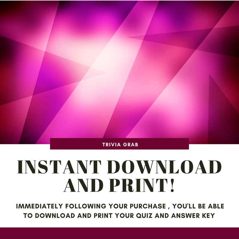 80s Music Trivia Quiz W/ Answers Printable Trivia Game, 80s Party Game ...