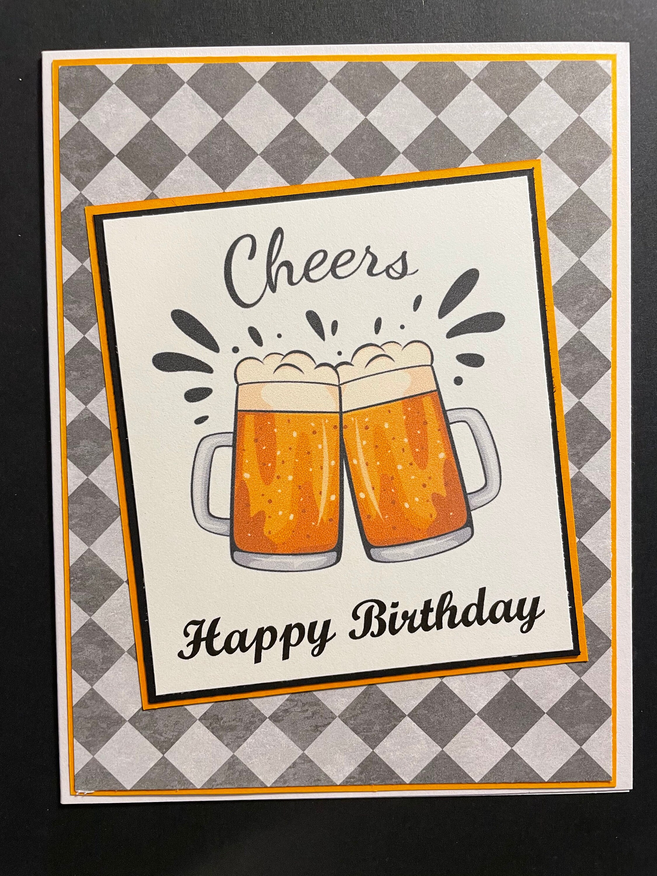 Handmade Beers/Cheers Birthday Card | Etsy