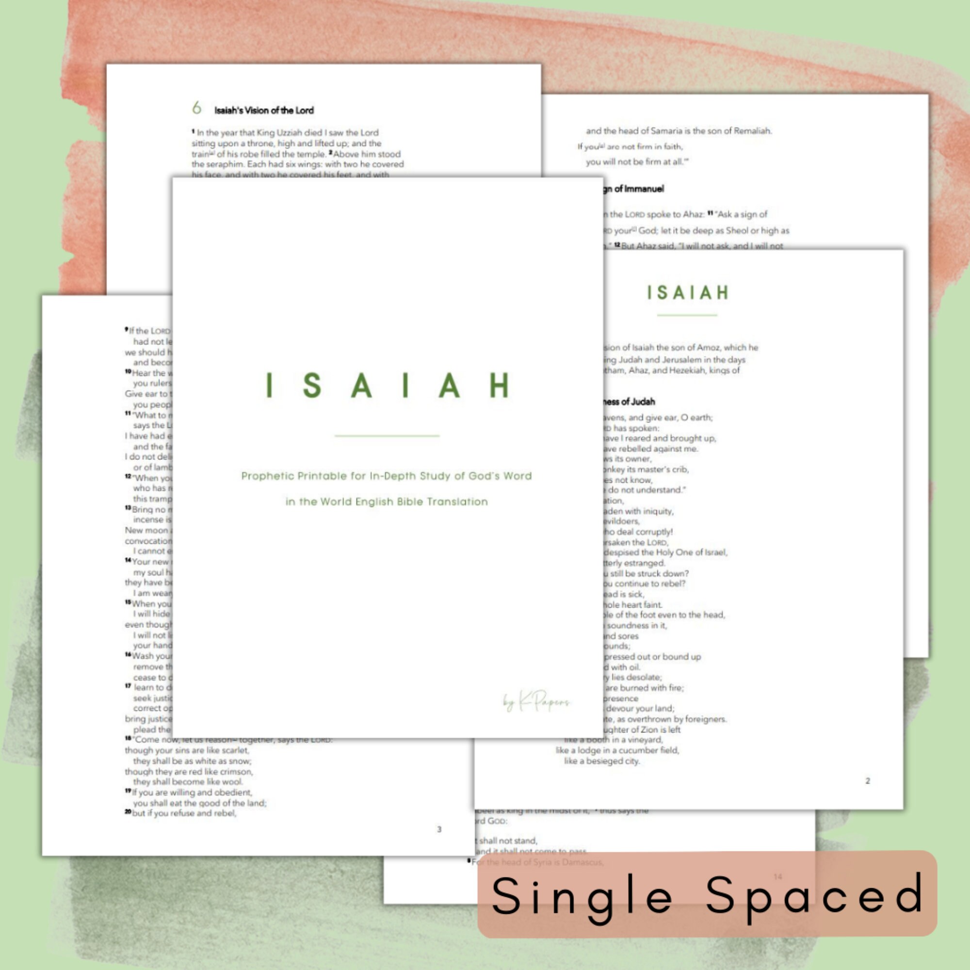 Isaiah Printable (WEB Translation, Digital Download) - Etsy