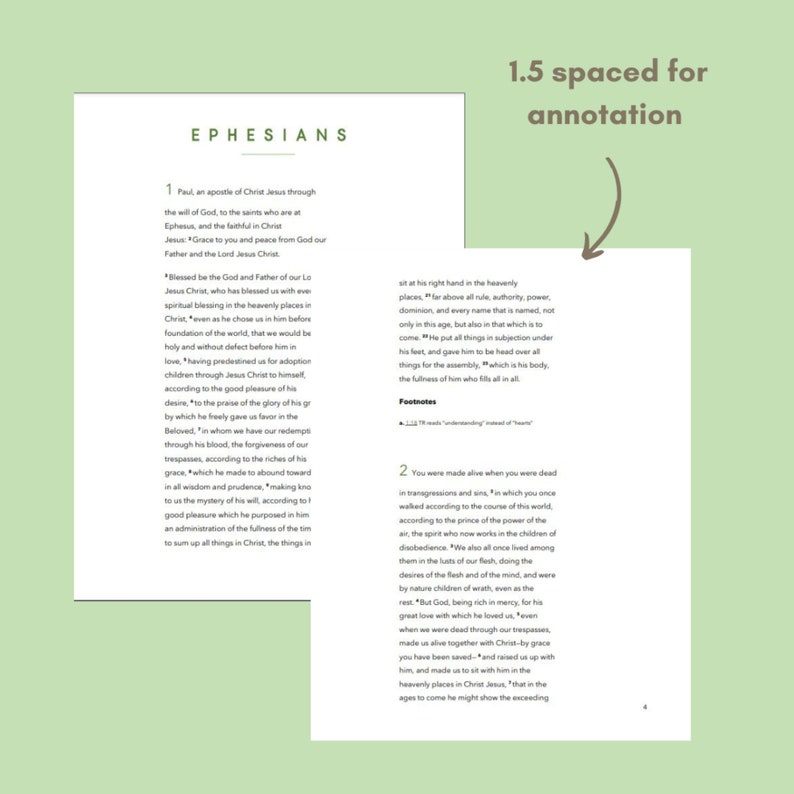 Ephesians Printable || Bible Reading &amp; Journaling || Scripture Study ...